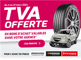 Profil Plus - TVA offerte pour l'achat de pneus jusqu'au 31 Mars 2024